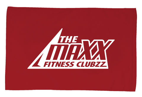 Red with White Maxx Workout Towel
